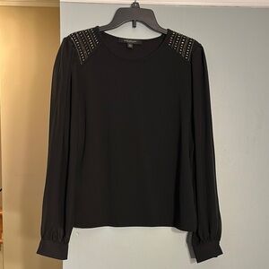 Black Studded Women's Top